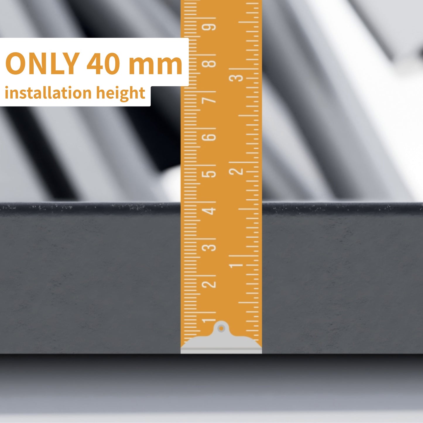 FOPS Kabinenschutz Abbruchgitter ECHLE PROTECTOR E4, Dachklappe, extra flach, schwenkbares Frontgitter
