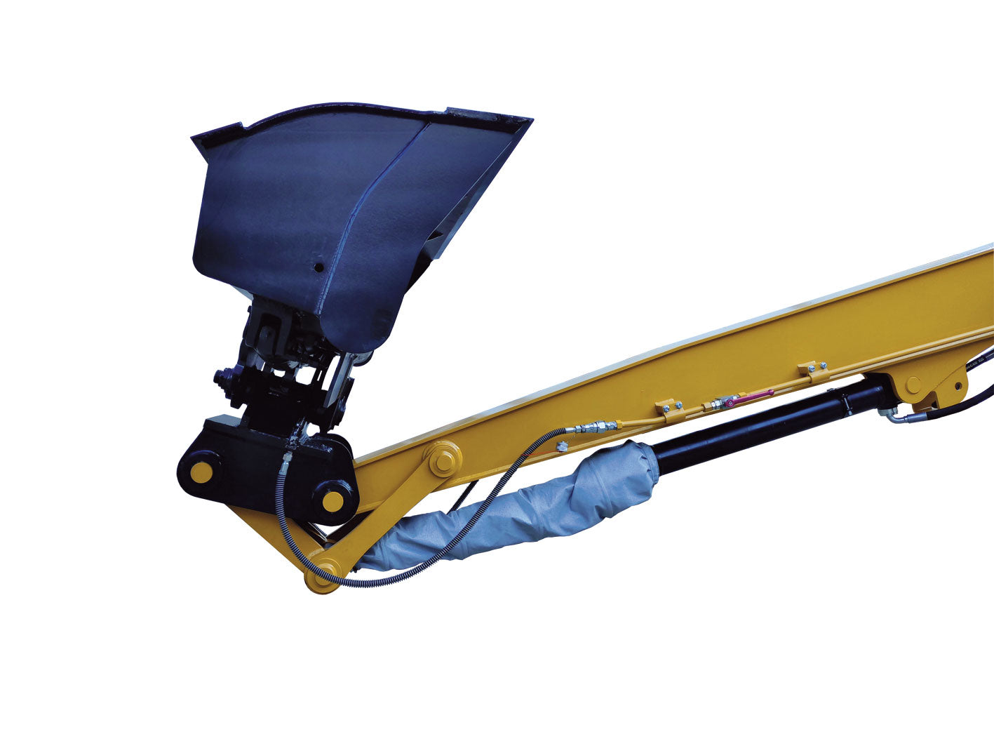 Zylinderschutz ECHLE Bagger Flexguard an der Maschine