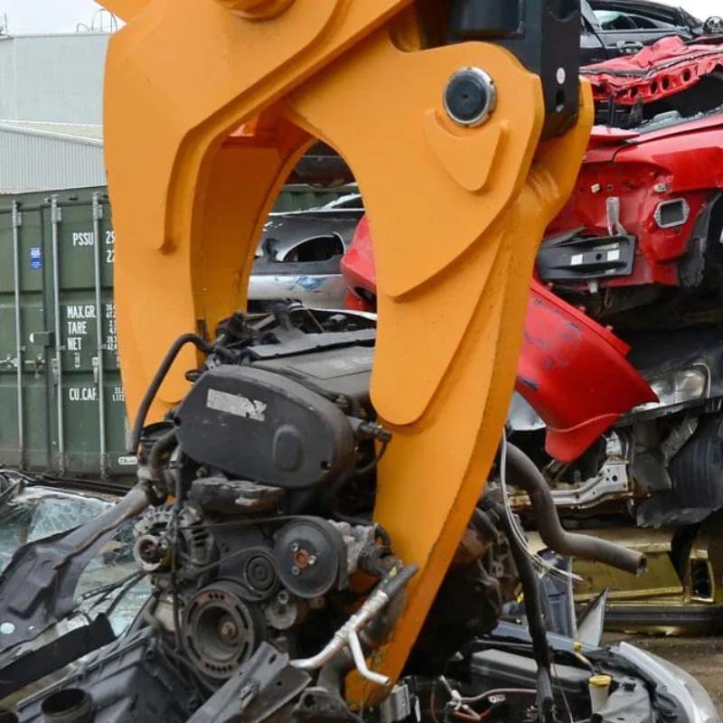 Powerhand DEX VRS140 Greifer mit Rotator der einen Motor greift– für 14-18t Bagger 