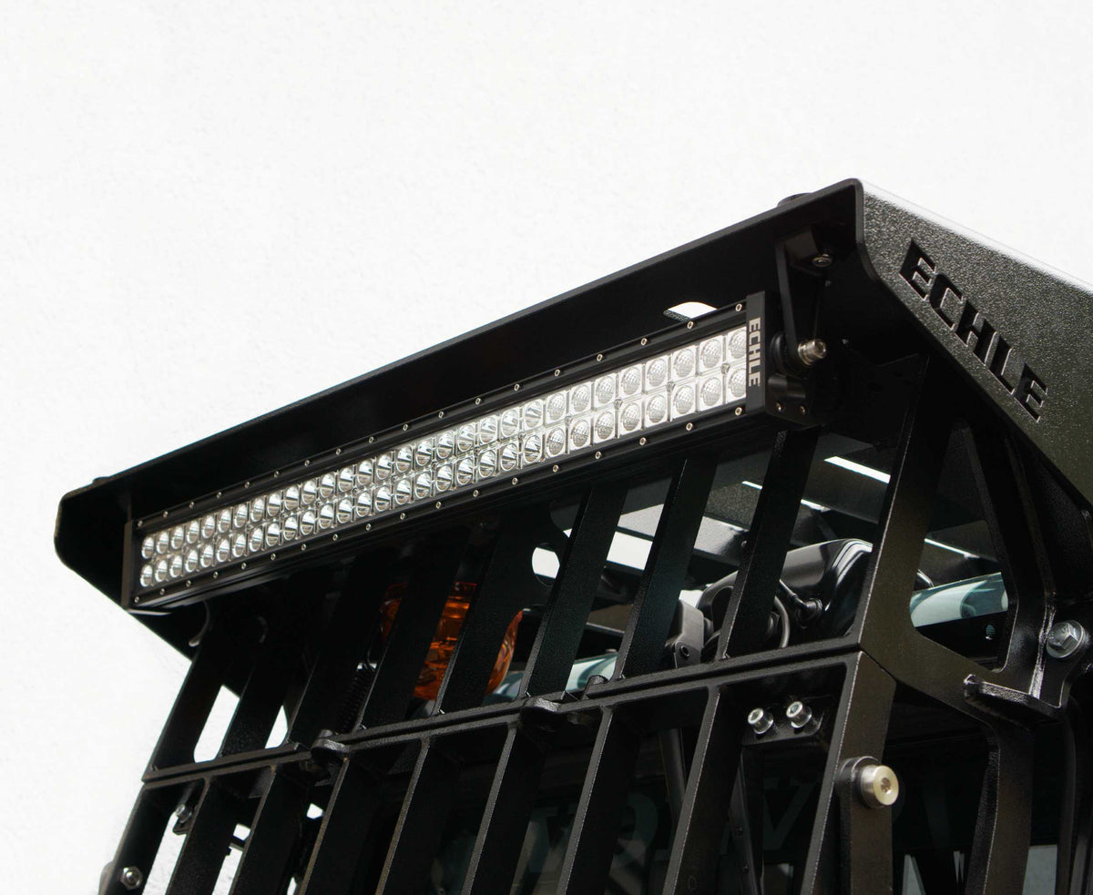 bagger kabine LED Lichtleiste Scheinwerfer Kabinenschutz ABbruchgitter