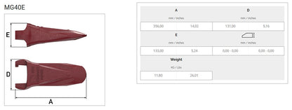 Zahn MTG MG40E maße