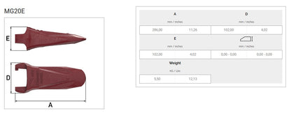 Zahn MTG MG20E maße