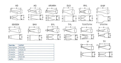 Zahn Esco V17VY maße