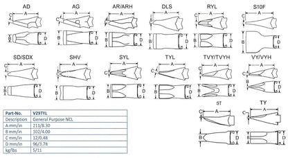 Zahn Esco V29TYL maße
