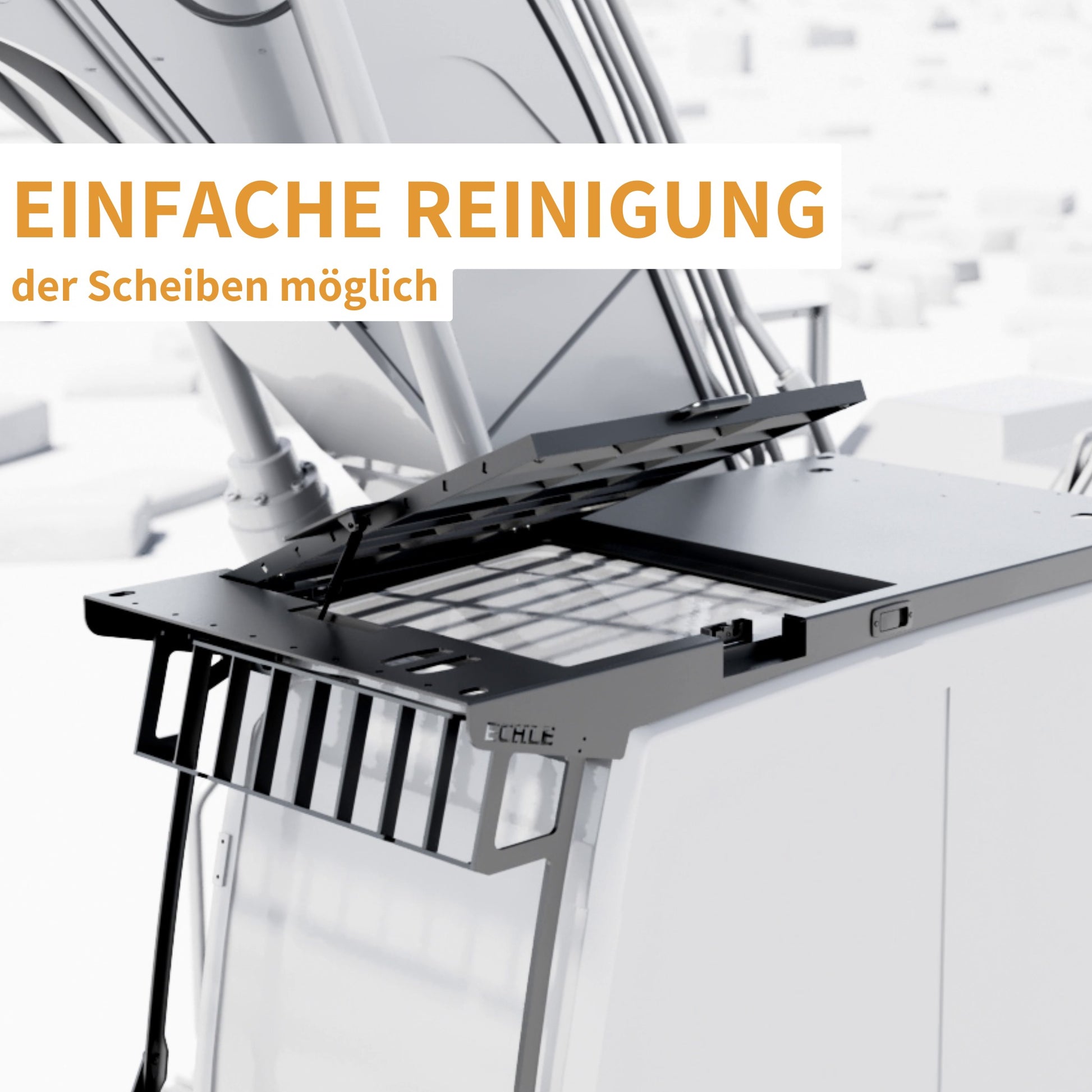 echle fops e4 einfache Reinigung der Scheiben durch Dachklappe