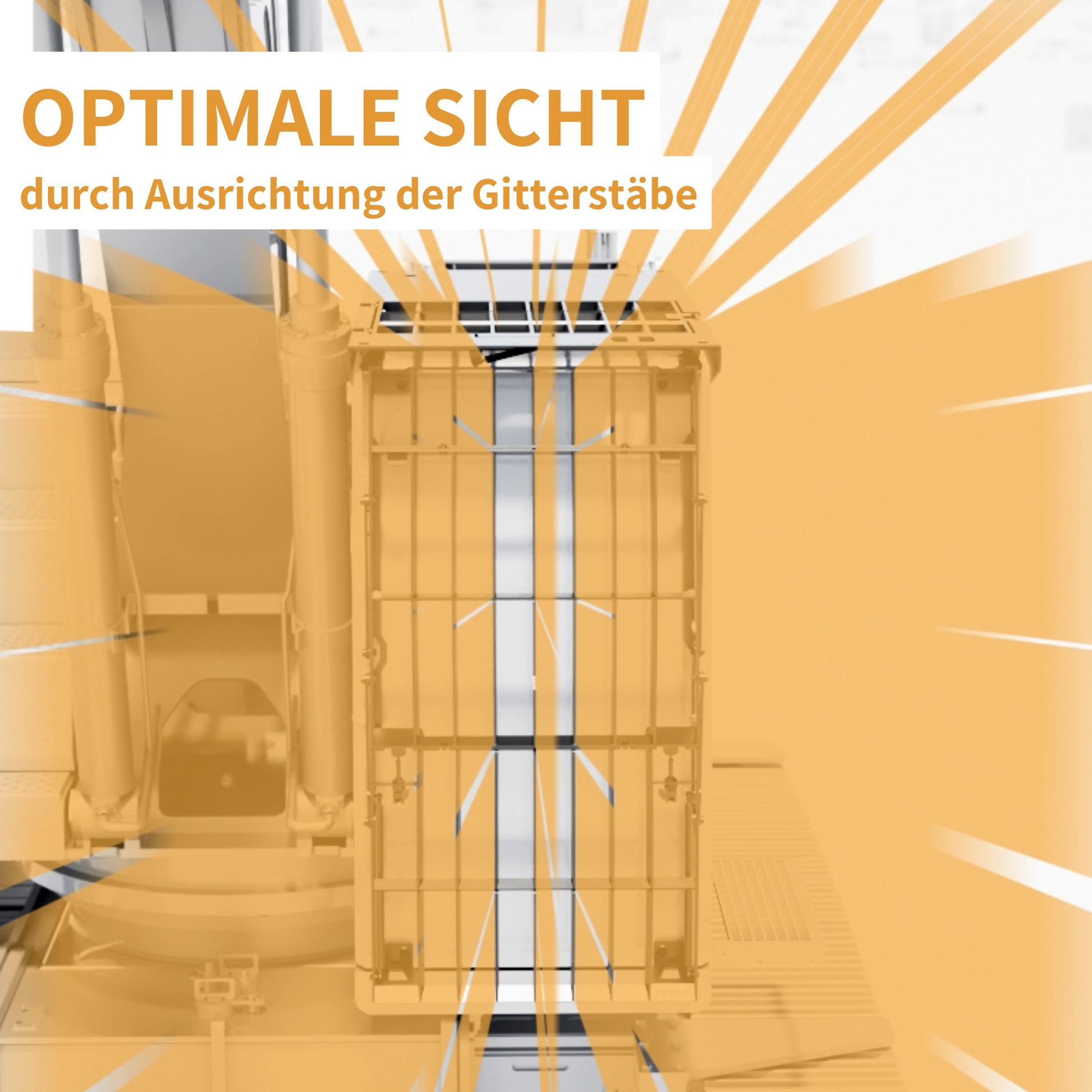 fops echle e4 mit gitterstäben in fächerform angeordnet für optimale sicht